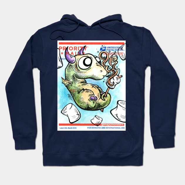 Dragon Roasting Marshmallows Hoodie by Majic Monsters